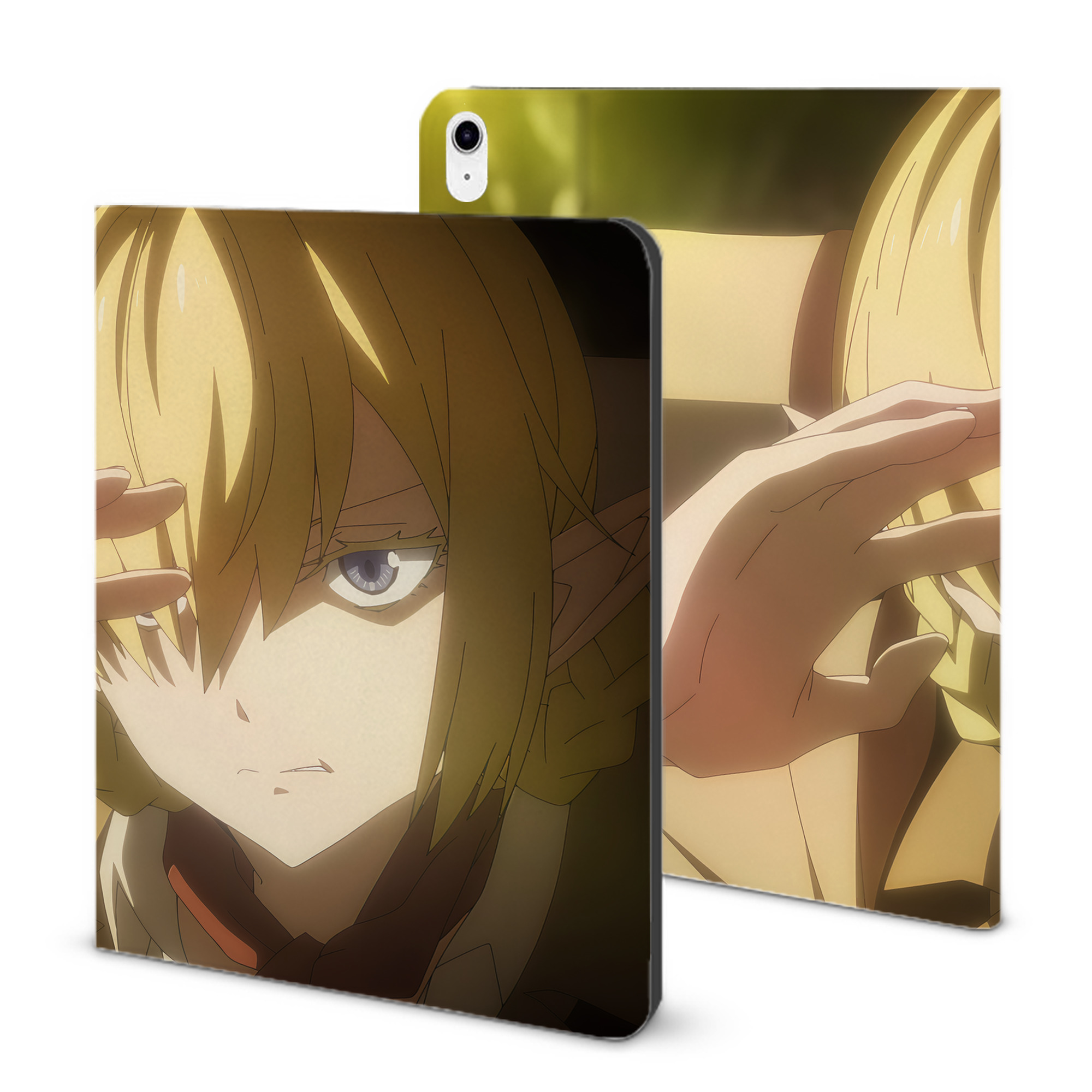 （画像用） 転スラ Regarding Reincarnated to Slime IPad ケース ブック型 PUレザー TPU 耐衝撃 軽量 薄型 ペン収納なし 全面保護 IPad 各モデル対応